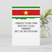 Invitation Drapeau du Suriname| (Debout devant)