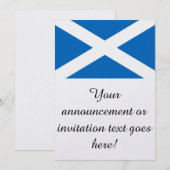 Invitation Drapeau écossais (Devant / Derrière)