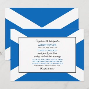 Invitation Drapeau écossais, Drapeau écossais Mariage