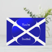 Invitation Drapeau écossais N'importe quelle occasion (Debout devant)