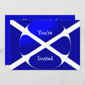 Invitation Drapeau écossais N'importe quelle occasion (Devant / Derrière)