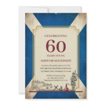 Drapeau Écossais Vintage Saltire 60e Anniversaire