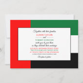 Invitation Drapeau émirati, Drapeau des Émirats arabes unis M (Devant)