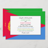 Invitation Drapeau érythréen, Drapeau de l'Érythrée Mariage (Devant / Derrière)