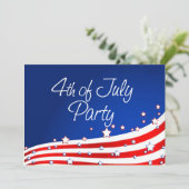 Invitation Drapeau et 4 juillet Arrière - plan (Debout devant)