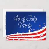 Invitation Drapeau et 4 juillet Arrière - plan (Devant / Derrière)