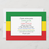 Invitation Drapeau éthiopien, Drapeau du Mariage éthiopien (Devant)