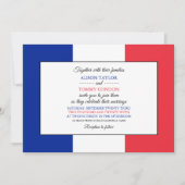 Invitation Drapeau français, Drapeau de France Mariage (Devant)