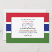 Invitation Drapeau gambien, Drapeau du Mariage gambien (Devant)