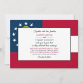 Invitation Drapeau géorgien, Drapeau de Géorgie Mariage (Devant)