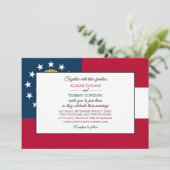 Invitation Drapeau géorgien, Drapeau de Géorgie Mariage (Debout devant)