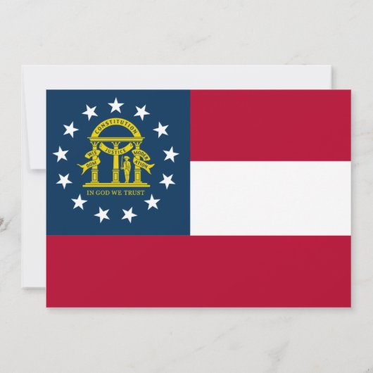 Invitation Drapeau géorgien, Drapeau de Géorgie Mariage (Dos)