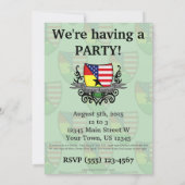 Invitation Drapeau Ghanéen-Américain de bouclier (Dos)