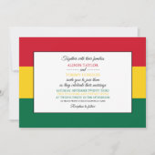 Invitation Drapeau ghanéen, Drapeau du Mariage ghanéen (Devant)
