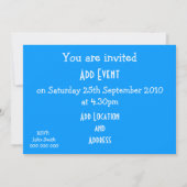 Invitation Drapeau grec, chaque fois (Dos)