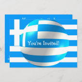 Invitation Drapeau grec, chaque fois (Devant / Derrière)