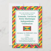 Invitation Drapeau grenadien FÊTE DE L'INDÉPENDANCE DE LA GRE (Devant)