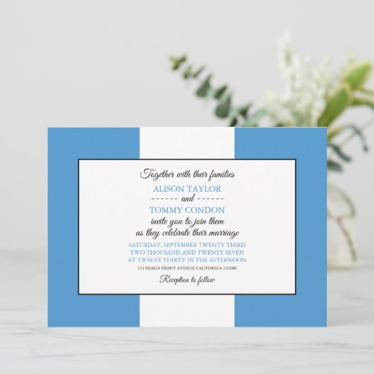 Invitation Drapeau guatémaltèque, Drapeau du Mariage du Guate (Debout devant)