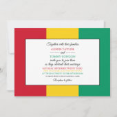 Invitation Drapeau guinéen, Drapeau de Guinée Mariage (Devant)