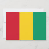 Invitation Drapeau guinéen, Drapeau de Guinée Mariage (Dos)