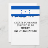 Invitation Drapeau hondurien (Devant / Derrière)