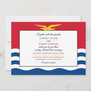 Invitation Drapeau I-Kiribati, Drapeau du Mariage Kiribati
