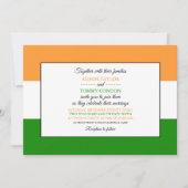 Invitation Drapeau indien, Drapeau indien Mariage (Devant)