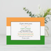 Invitation Drapeau indien, Drapeau indien Mariage (Debout devant)