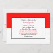 Invitation Drapeau indonésien, Drapeau indonésien Mariage (Devant)