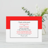 Invitation Drapeau indonésien, Drapeau indonésien Mariage (Debout devant)