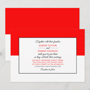 Invitation Drapeau indonésien, Drapeau indonésien Mariage
