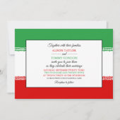 Invitation Drapeau iranien, Drapeau iranien Mariage (Devant)