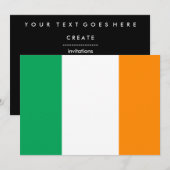 Invitation drapeau irlandais (Devant / Derrière)