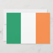 Invitation Drapeau irlandais, Drapeau de la République d'Irla (Dos)