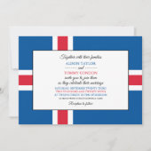 Invitation Drapeau islandais, Drapeau islandais Mariage (Devant)