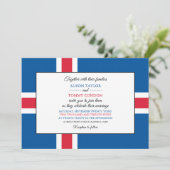 Invitation Drapeau islandais, Drapeau islandais Mariage (Debout devant)
