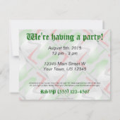 Invitation Drapeau italien de silhouette de fille (Dos)