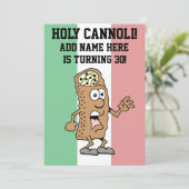 Invitation Drapeau italien Tournant 30 ans Holy Cannoli (Debout devant)