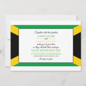 Invitation Drapeau jamaïcain, Drapeau du Mariage jamaïcain (Devant)