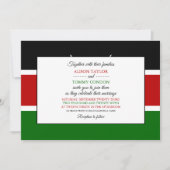 Invitation Drapeau kényan, Drapeau du Mariage kenyan (Devant)