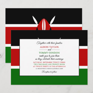Invitation Drapeau kényan, Drapeau du Mariage kenyan