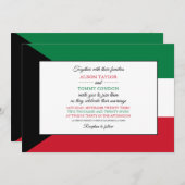 Invitation Drapeau koweïtien, Drapeau du Koweït Mariage (Devant / Derrière)