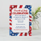 Invitation Drapeau le 4 juillet (Debout devant)