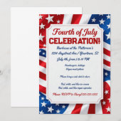 Invitation Drapeau le 4 juillet (Devant / Derrière)