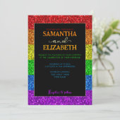 Invitation Drapeau LGBT arc-en-ciel scintille gay lesbienne m (Debout devant)