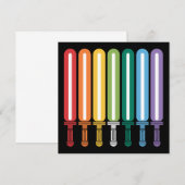 Invitation Drapeau LGBT Fierté gay (Devant / Derrière)
