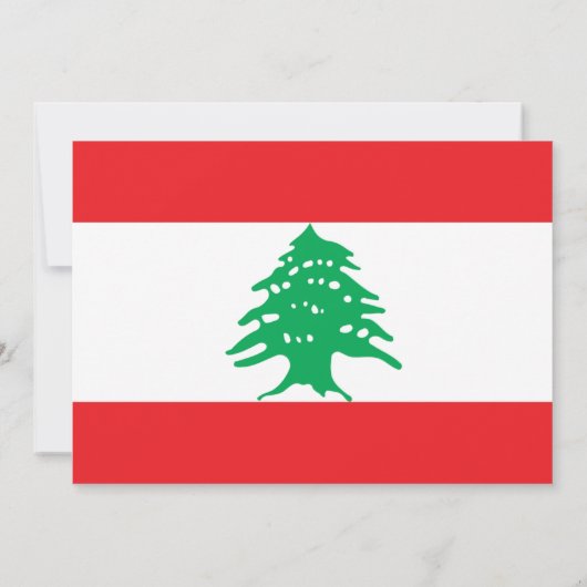 Invitation Drapeau libanais, Drapeau libanais Mariage (Dos)