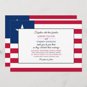 Invitation Drapeau libérien, Drapeau du Mariage libérien