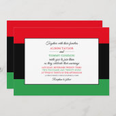 Invitation Drapeau libyen, Drapeau de la Libye Mariage (Devant / Derrière)