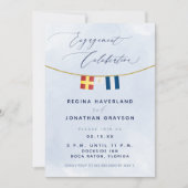 Invitation Drapeau maritime initial Engagement nautique parti (Devant)